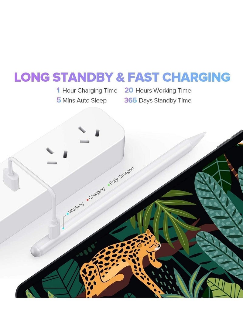 Stylus Pen for Apple iPad, iPad Pencil, Ultra High Precision  Sensitivity, Palm Rejection, Prevents False ON/Off Touch, Power Display Tilt Sensitivity, Magnetic Adsorption (2018-2020) - Image 4