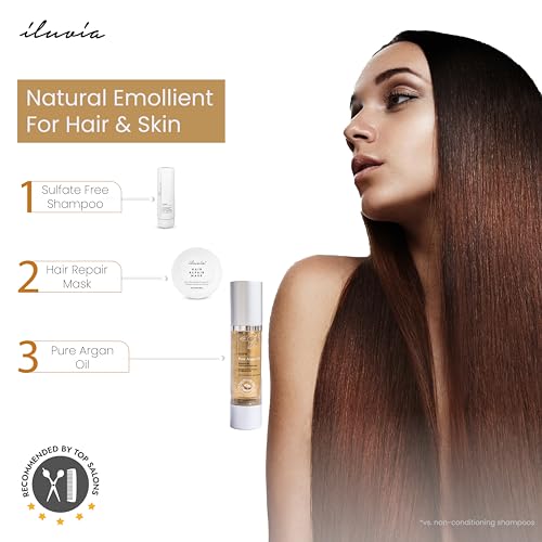 iluvia Pure Argan Oil 50ml – Natural Argan Oil for Hair Care, Skin Moisturizing, Scalp Nourishment | No Color, No Additives, No Carrier Oils, No Fillers | Good for Daily Use - Image 2