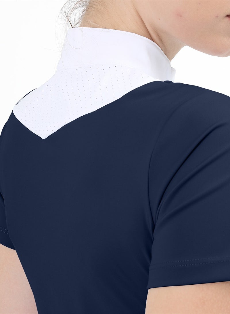 general Women Short Sleeve Equestrian T-shirts Summer Breathable Riding Horse Tops with M Pattern Equestrian Clothes - Image 4