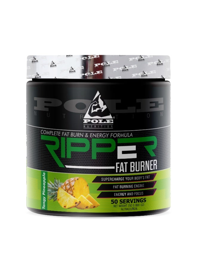 POLE NUTRITION Ripper Fat Burner, 50 Servings - Energy & Focus Pre-Workout Supplement (Tangy Pineapple) - Image 1