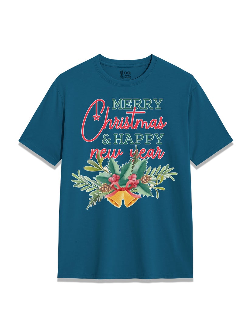 Yoo Street Merry Christmas & Happy New Year Festive Holiday T-Shirt for Ultimate Seasonal Cheer and Celebration