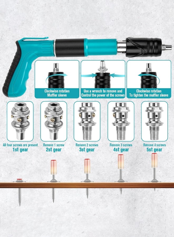 مسدسات أظافر منزلية محمولة، أدوات تثبيت، مسدسات أظافر للاستخدام على الخرسانة والصلب، مسدسات أظافر هوائية لثقب وتثبيت الصلب. - Image 2