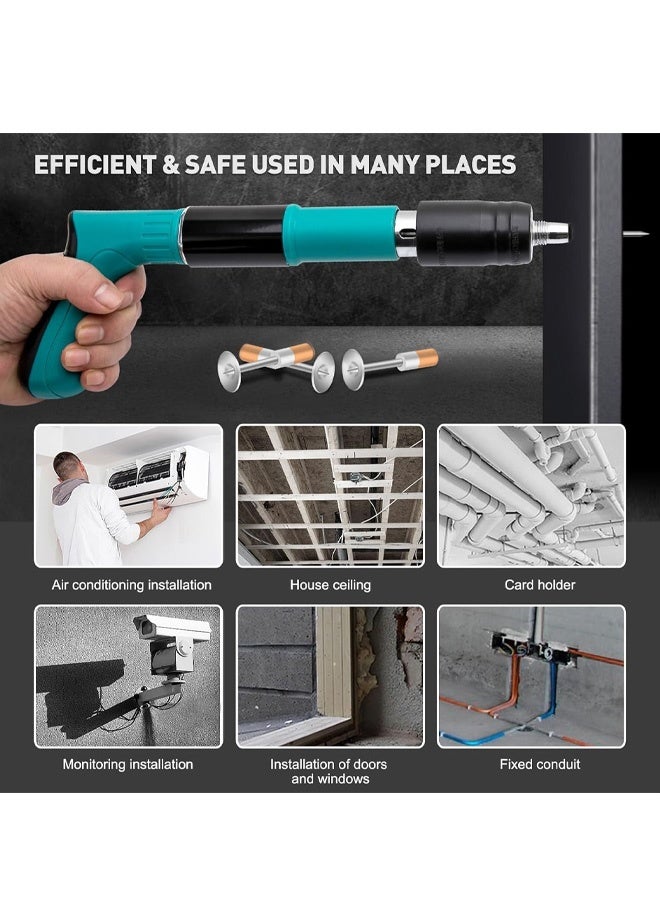 مسدسات أظافر منزلية محمولة، أدوات تثبيت، مسدسات أظافر للاستخدام على الخرسانة والصلب، مسدسات أظافر هوائية لثقب وتثبيت الصلب. - Image 1