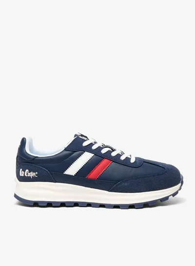 Lee Cooper Mens Panelled Lace-Up Low Ankle Sneakers