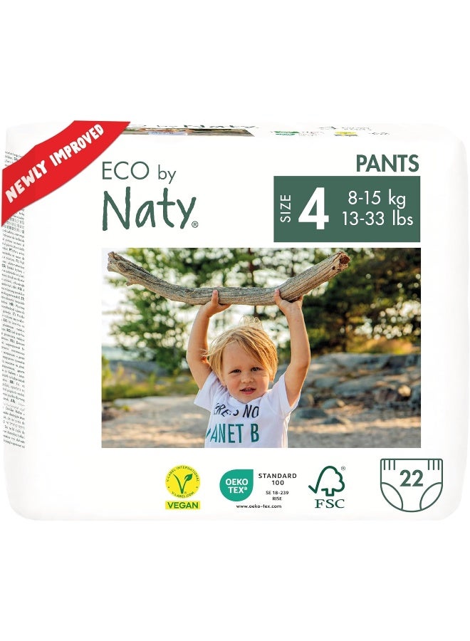 Eco by Naty Pull-Ups Training Pants, 2T-3T (Size 4), White, 22 Count - Image 1