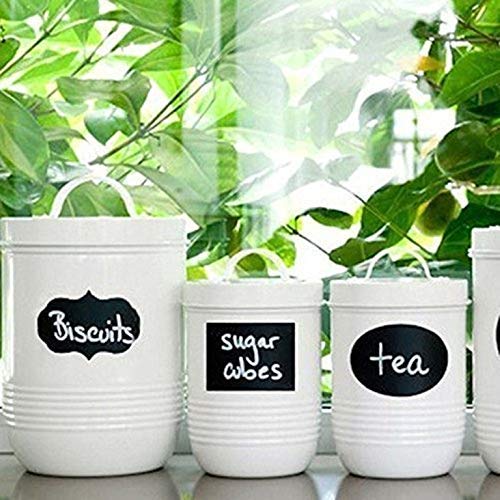 VADDA Waterproof Vinyl Black Stickers for Mason Jars Glass Bottles, Decals Craft, Kitchen Jar Labels Stickers 80 pcs - Image 2