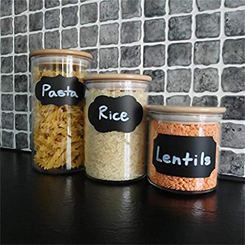 VADDA Waterproof Vinyl Black Stickers for Mason Jars Glass Bottles, Decals Craft, Kitchen Jar Labels Stickers 80 pcs - Image 5