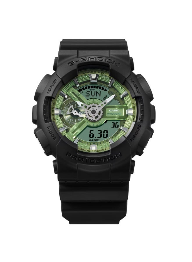 Casio G-Shock GA-110CD-1A3DR Analog-Digital Men’s Watch with Shock Resistance, Magnetic Resistance, 200M Water Resistance, Black Resin Band - Image 2