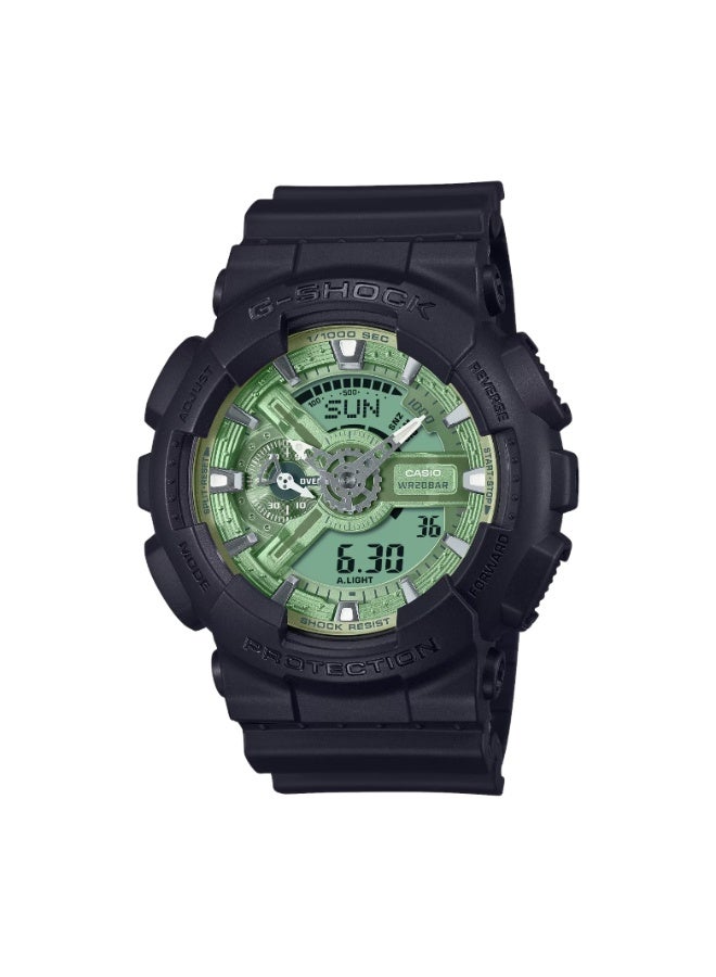 Casio G-Shock GA-110CD-1A3DR Analog-Digital Men’s Watch with Shock Resistance, Magnetic Resistance, 200M Water Resistance, Black Resin Band - Image 1
