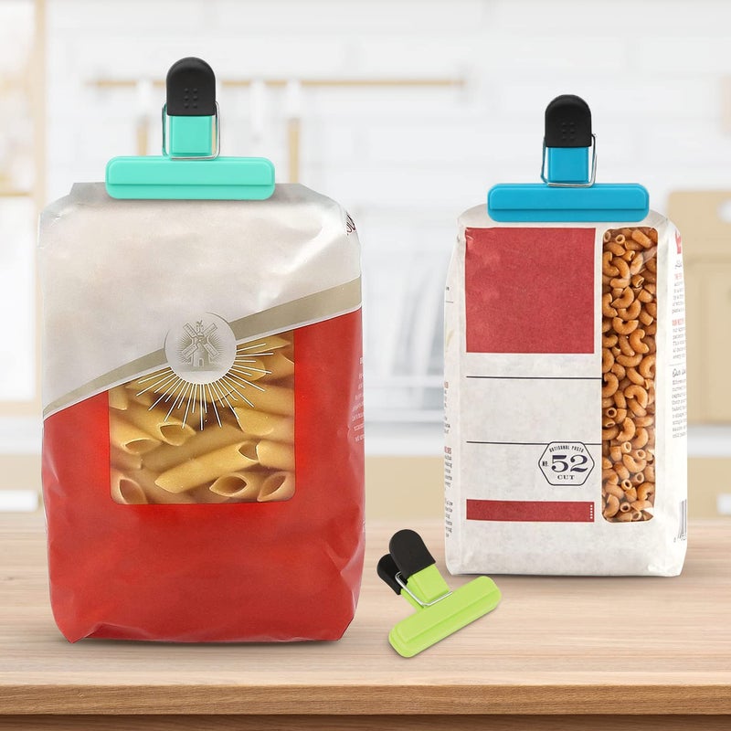 Tacgea Chip Clips  9 Pack Food Clips  Bag Clips For Food Storage With Air Tight Seal Grip (3 Large And 6 Small) - Image 3