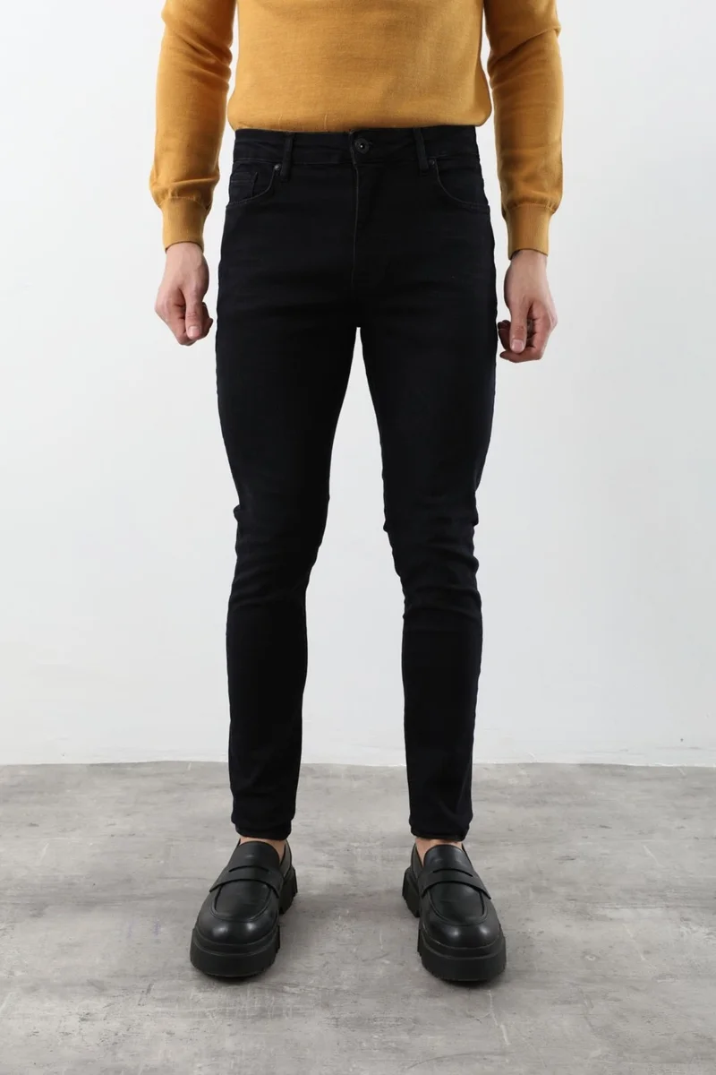 باني جينز Men's Dark Navy Blue Straight Fit Jean Pants