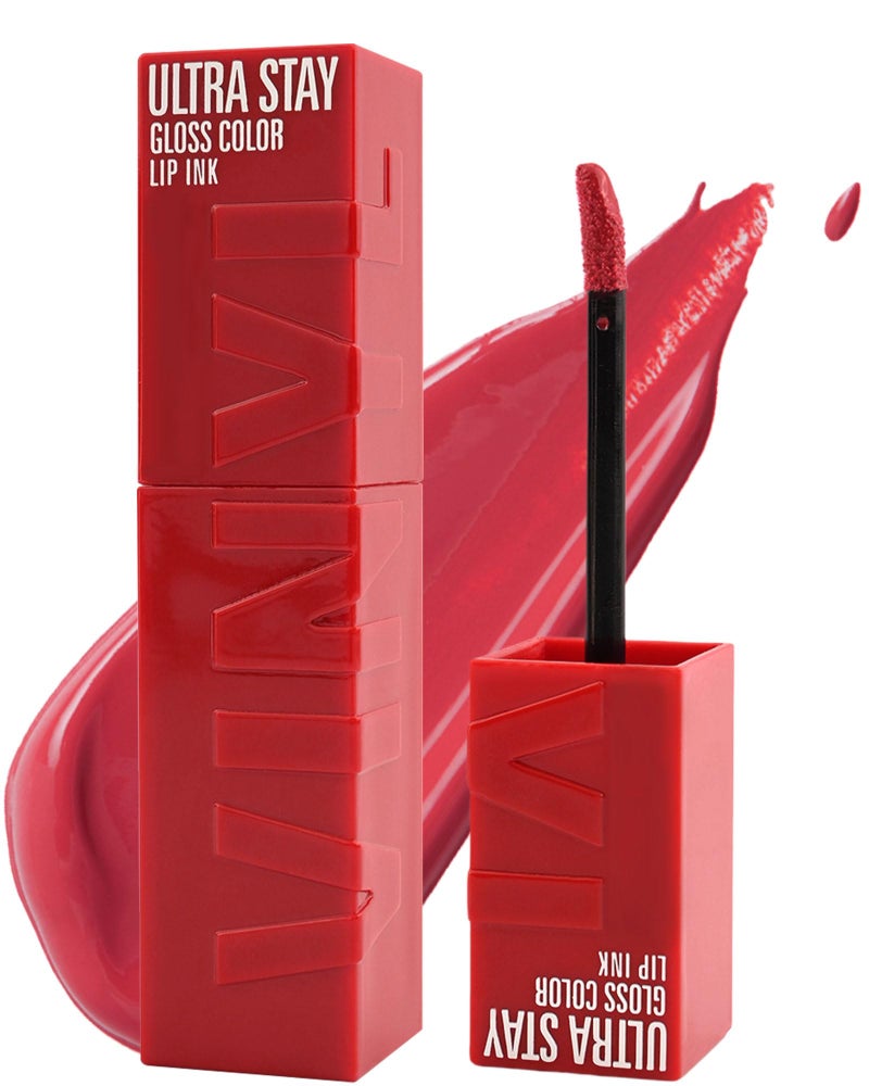 LYSdefeu Liquid LipstickRuby Red Smooth Vinyl Lipstick Ink LipglossGlossy Tinted Lip GlossHigh Pigmented Lip ColorLonglasting Waterproof Lip Tint StainChristmas Makeup Gift for Girl Women02 - Image 3