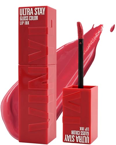 LYSdefeu Liquid LipstickRuby Red Smooth Vinyl Lipstick Ink LipglossGlossy Tinted Lip GlossHigh Pigmented Lip ColorLonglasting Waterproof Lip Tint StainChristmas Makeup Gift for Girl Women02 - Image 1