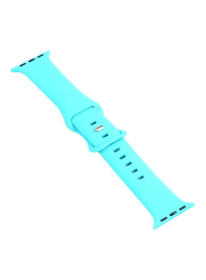 NIBEMINENT Double Wear Rivets Replacement Watchbands For Apple Watch Series 1/2/3/4/5/6/7/SE 38-40-41mm Teal green - Image 4