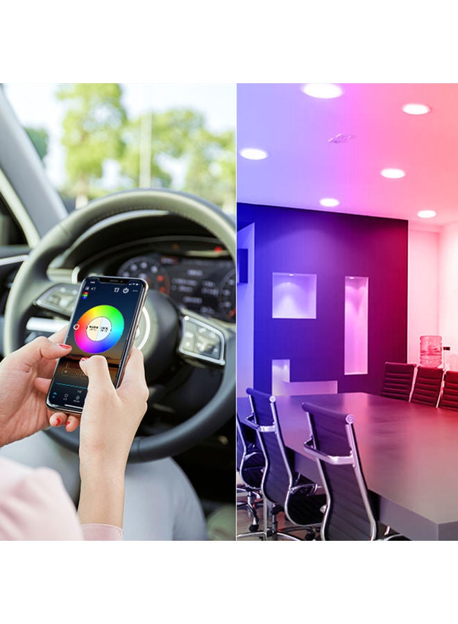 Loquat Smart LED Recessed Ceiling Voice Control Dimmable Light Multicolour 19x6.5x19cm - Image 5