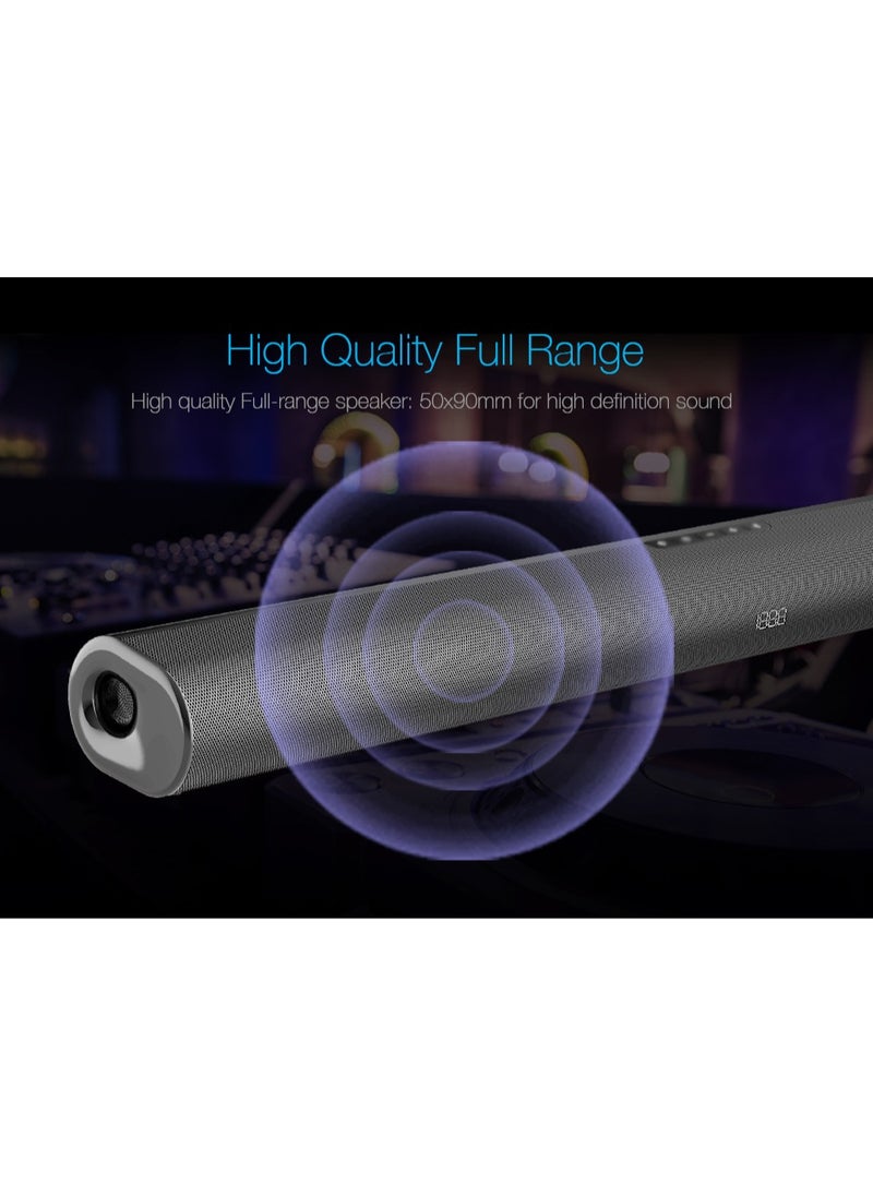 F&D - F&D HT-230 40W 2.0 Channel Bluetooth Soundbar\optical inputs \Plug & play USB reader\ Bright LED display\Remote Control - Image 1