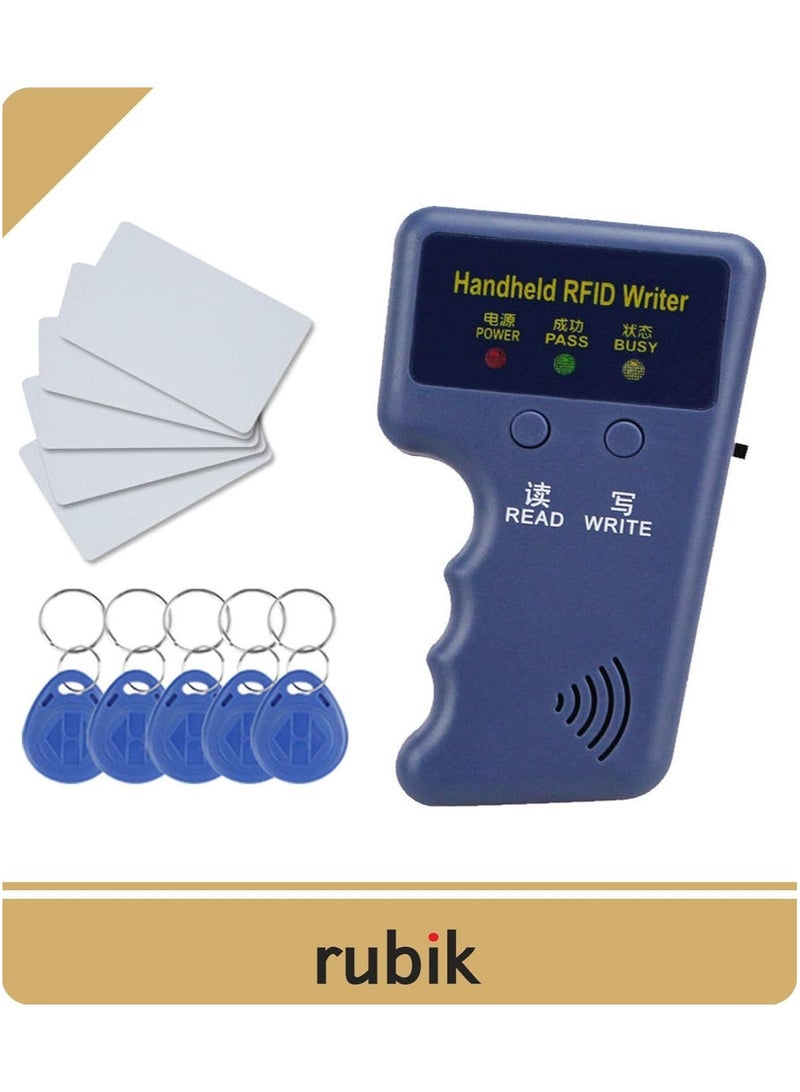 Rubik ناسخ قارئ كروت RFID محمول احترافي 125KHz مع 5 بطاقات قابلة للكتابة 5 بطاقات قابلة للكتابة (حزمة الناسخ 2.0) - Image 3