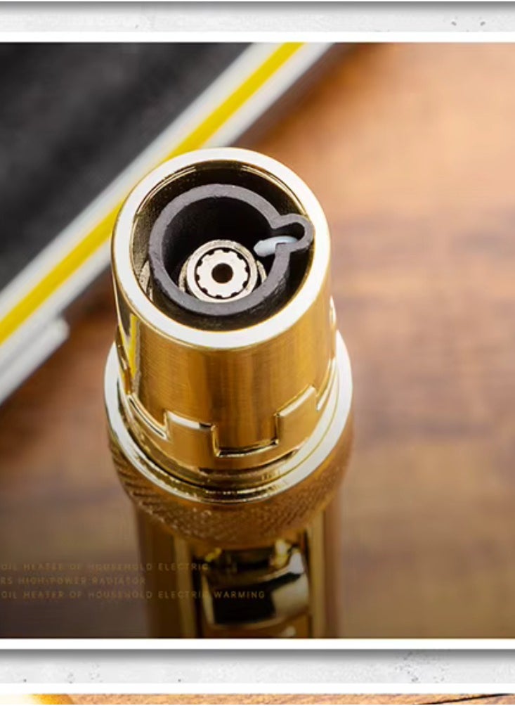 Lubinski Lubinski Metal Windproof Butane Gas Lighter For Outdoor BBQ Party Grey Gift Box  - Image 2