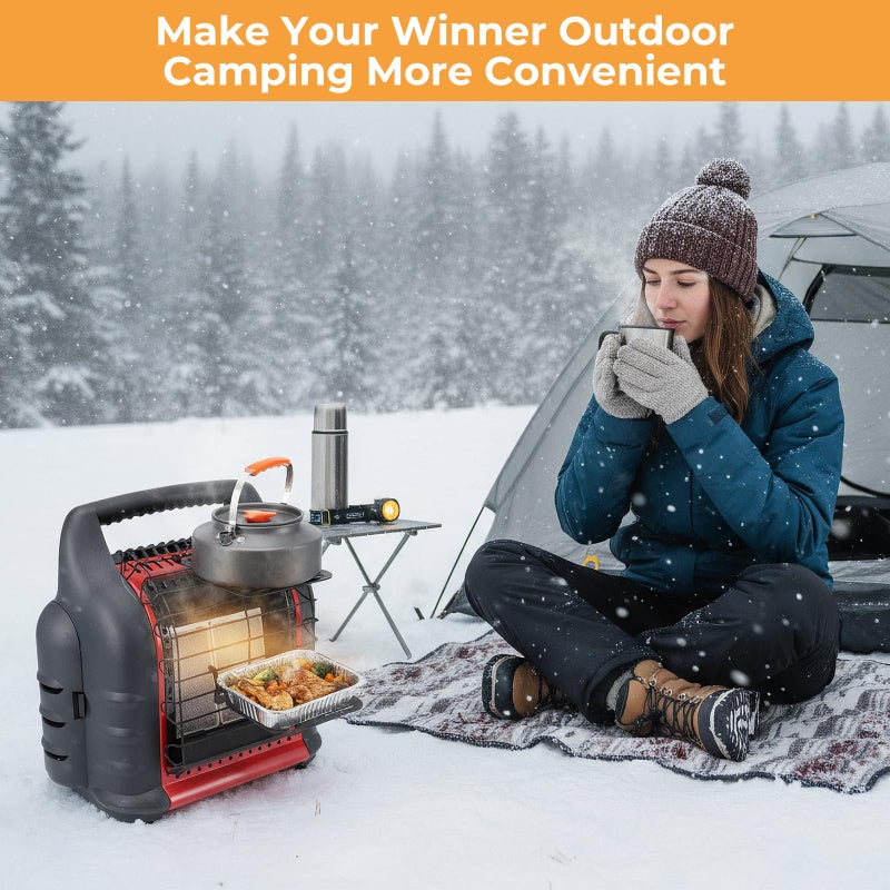 Ourhom Heater Bracket, Compatible with Mr. Heater Buddy MH9BX, MH12HB, MH18B, Wood Stove Fan Holder for Heater, Multi-Purpose Heater Holder for Heated Stuff Outdoor, Buddy Heater Accessories - Image 4