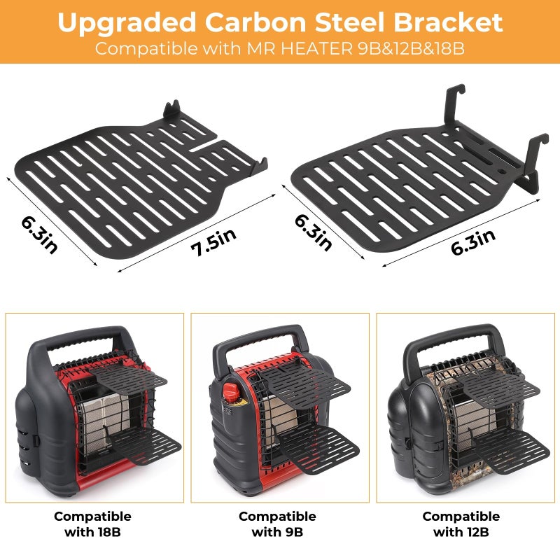 Ourhom Heater Bracket, Compatible with Mr. Heater Buddy MH9BX, MH12HB, MH18B, Wood Stove Fan Holder for Heater, Multi-Purpose Heater Holder for Heated Stuff Outdoor, Buddy Heater Accessories - Image 2