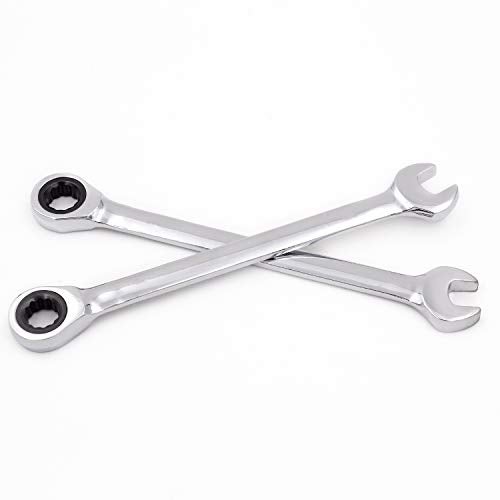 KINJOEK 4 PCS 10mm 12PT Ratchet Wrench, Metric Ratcheting Wrench Set with 5° Movement and 72 Teeth for Projects with Tight Space - Image 4