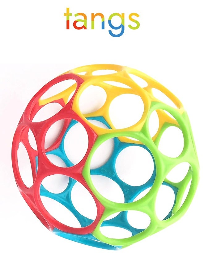 tangs - Oball Easy Grasp Classic Ball - BPA-Free Baby Toy for Newborns & Infants, Soft & Flexible 4-Inch Developmental Toy in Red, Yellow, Green, Blue (Ages 0+ Months) - Image 1
