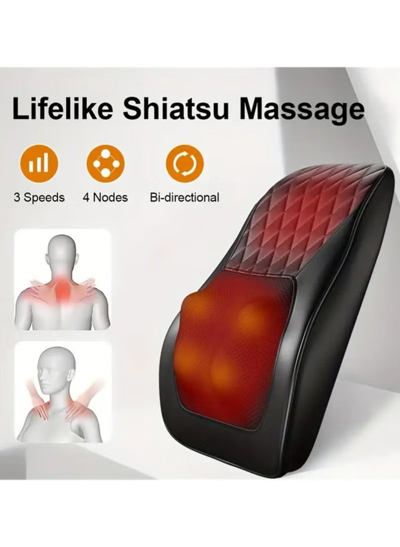 إيزي سو جهاز تدليك للظهر مزود بخاصية التدليك الحراري ثلاثي الأبعاد لتخفيف آلام الظهر والرقبة والكتف والساقين، مثالي للاستخدام في المنزل والمكتب والسيارة. - Image 5