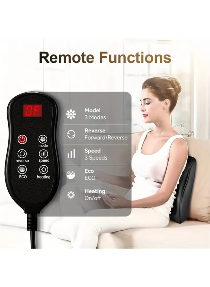 إيزي سو جهاز تدليك للظهر مزود بخاصية التدليك الحراري ثلاثي الأبعاد لتخفيف آلام الظهر والرقبة والكتف والساقين، مثالي للاستخدام في المنزل والمكتب والسيارة. - Image 3