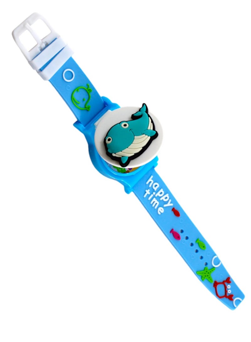 2 in 1 Cartoon character kids watch