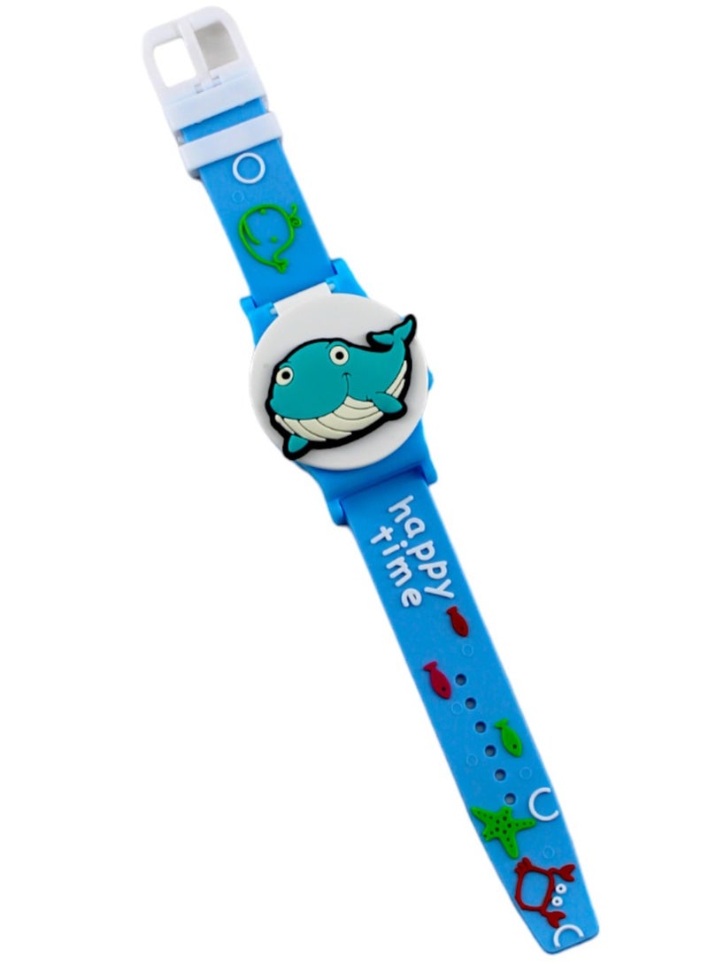 2 in 1 Cartoon character kids watch