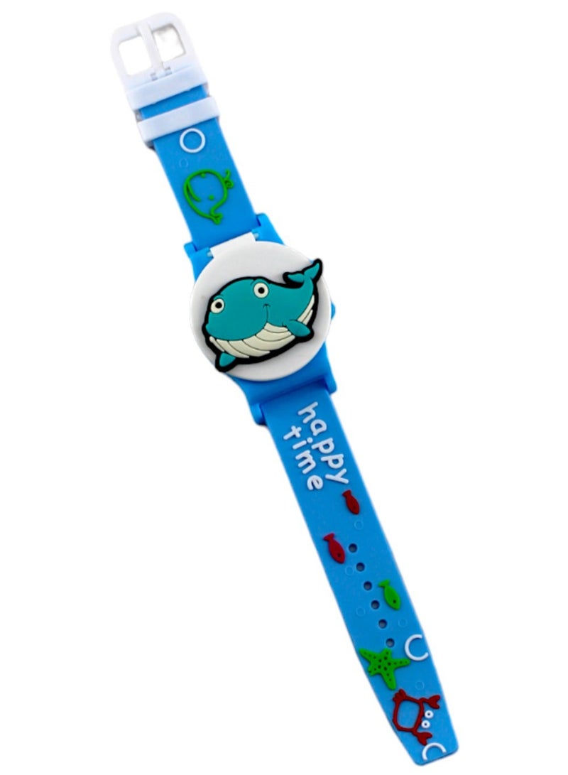 2 in 1 Cartoon character kids watch