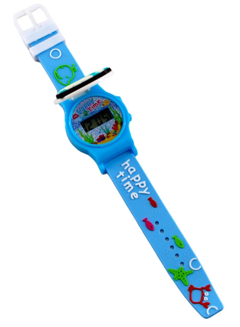 2 in 1 Cartoon character kids watch