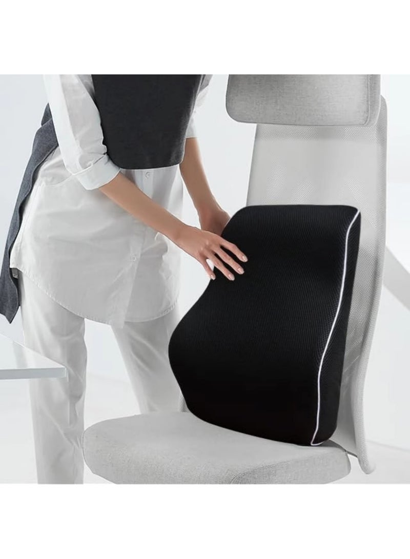 JINFANLI Lumbar Support Pillow for Office Chair Back Support Pillow for Car, Computer, Gaming Chair, Recliner Memory Foam Back Cushion for Pain Relief Improve Posture, Mesh Cover Double - Image 4