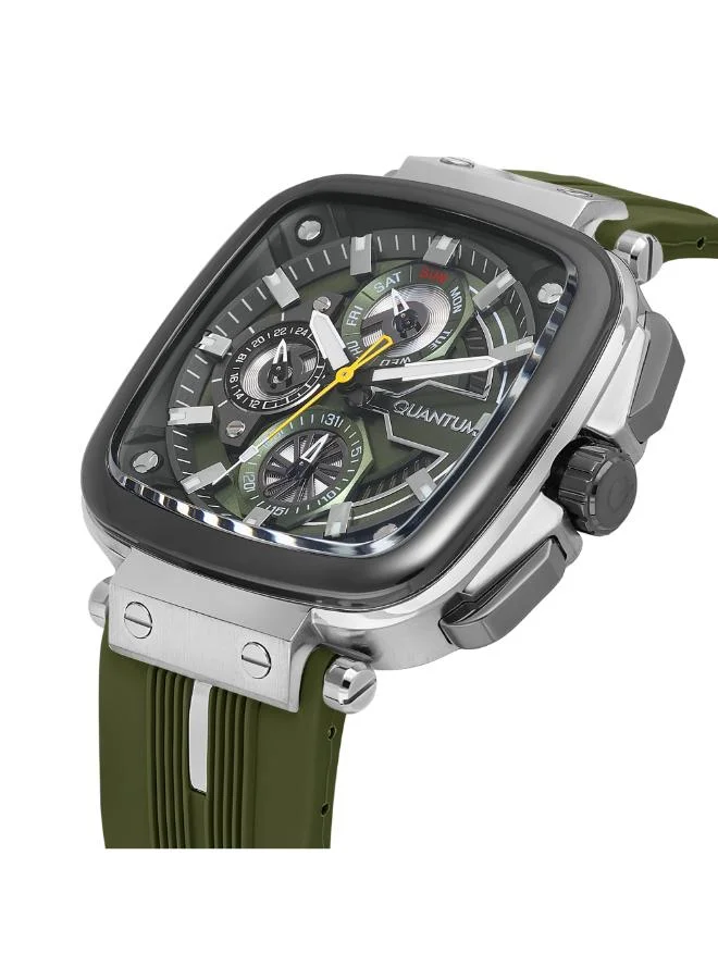 Quantum Men's Silicone Multifunction Watch PWG1014.375 - 44 mm
