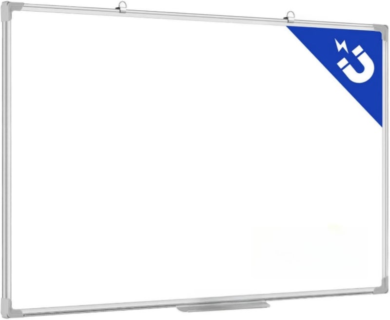 SKY-TOUCH Magnetic Whiteboard 90X120Cm, Wall Mounted White Board With Pen Tray, Mountable Dry Erase Wipe Whiteboards For Home Office School Notice Board - Image 1