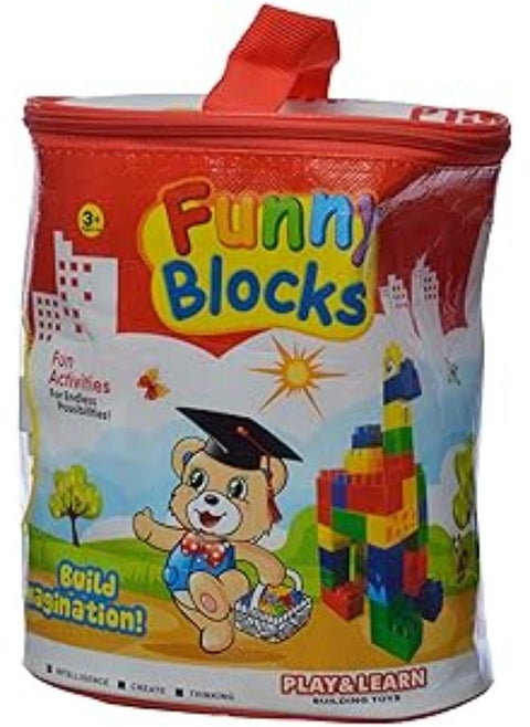 GTG TOYS/235 Funny Blocks Building Blocks Playset - 60 Pieces