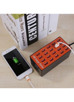 NIBEMINENT 20-Port USB Charging Station-US Plug Black/Red  - Image 2