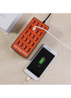 NIBEMINENT 20-Port USB Charging Station-US Plug Black/Red  - Image 3