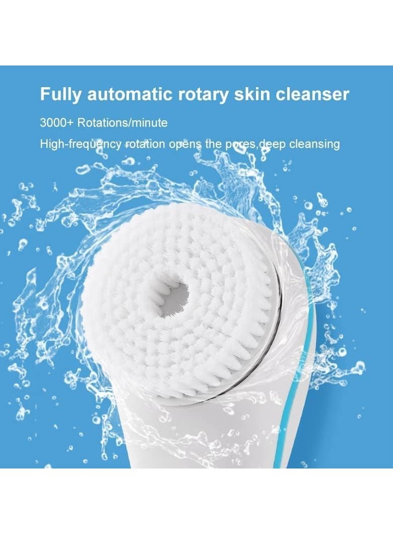 Barakah Electric Body Brush Shower Brush Waterproof Electric Body Scrubber Silicone Facial Brush 4 Spin Brush Heads Shower Brush Bath Scrubber Exfoliating Back Brush Long Handle for Shower Women Men - Image 4