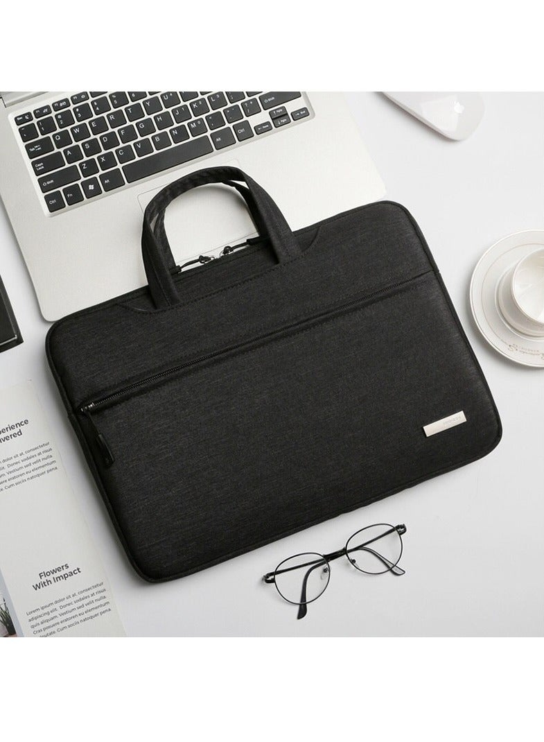 DubaiGallery Laptop Bag PU Leather for Women Shockproof Case Notebook Carrying Briefcase Handbags 
