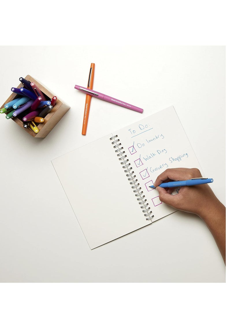 Paper Mate أقلام حبر من Paper Mate Flair برأس مدبب | أقلام تحديد متوسطة الرأس مقاس 0.7 مليمتر | لوازم مدرسية للمعلمين والطلاب | ألوان متنوعة، 12 قلمًا  - Image 5
