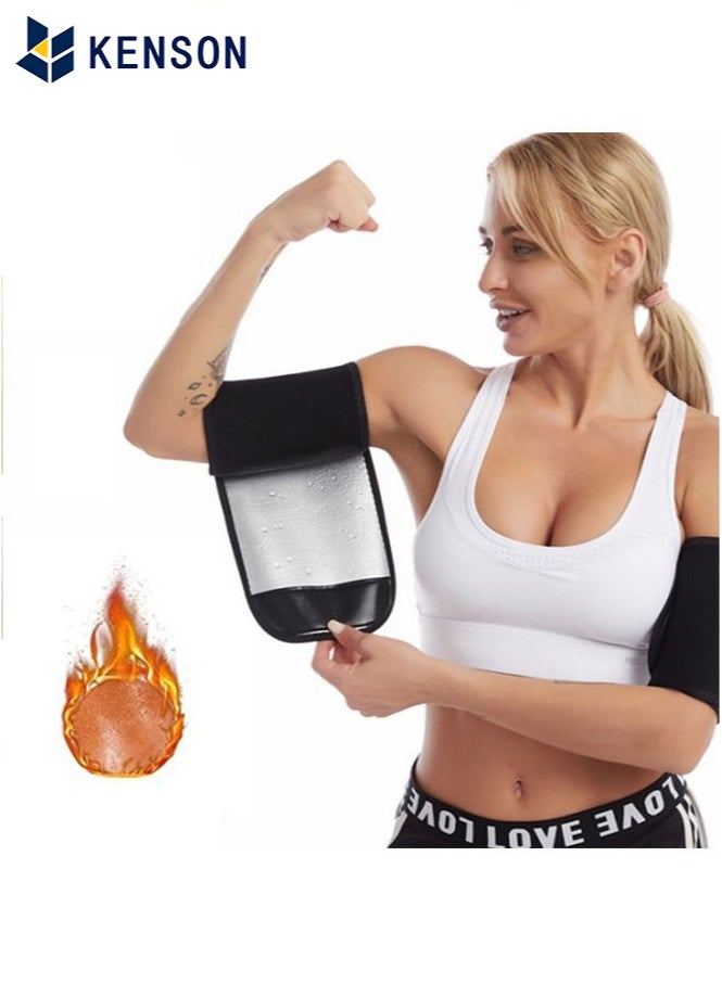 KENSON Arm Trimmer for Women Men Sweat Arm Shaper Bands, Adjustable Compression Sleeves Wraps for Sports, Workout Arm Fat Reducer Sauna - Image 1