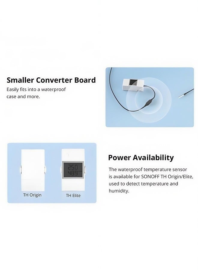 SONOFF - Temperature Humidity Sensor WTS01 RJ9 4P4C Connector For Sonoff TH Elite/TH Origin Waterproof Temperature Sensor WTS01 Sensor - Image 1