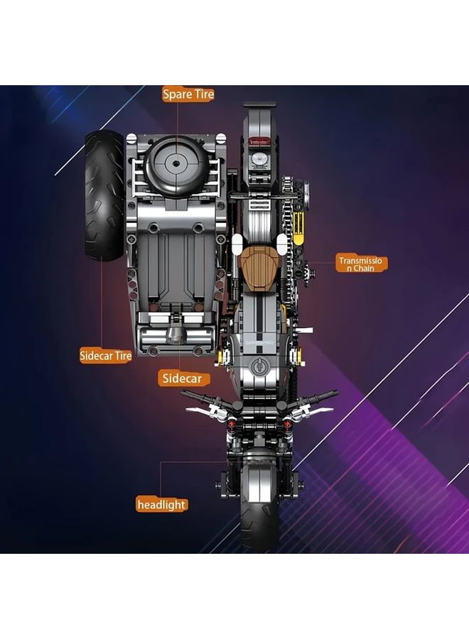 Motorcycle Building Block Set 1000 Pcs Tricycle Model Toy For Enthusiasts Office Decor - Image 5