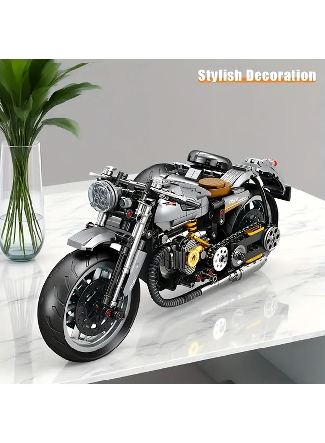 Motorcycle Building Block Set 1000 Pcs Tricycle Model Toy For Enthusiasts Office Decor - Image 1
