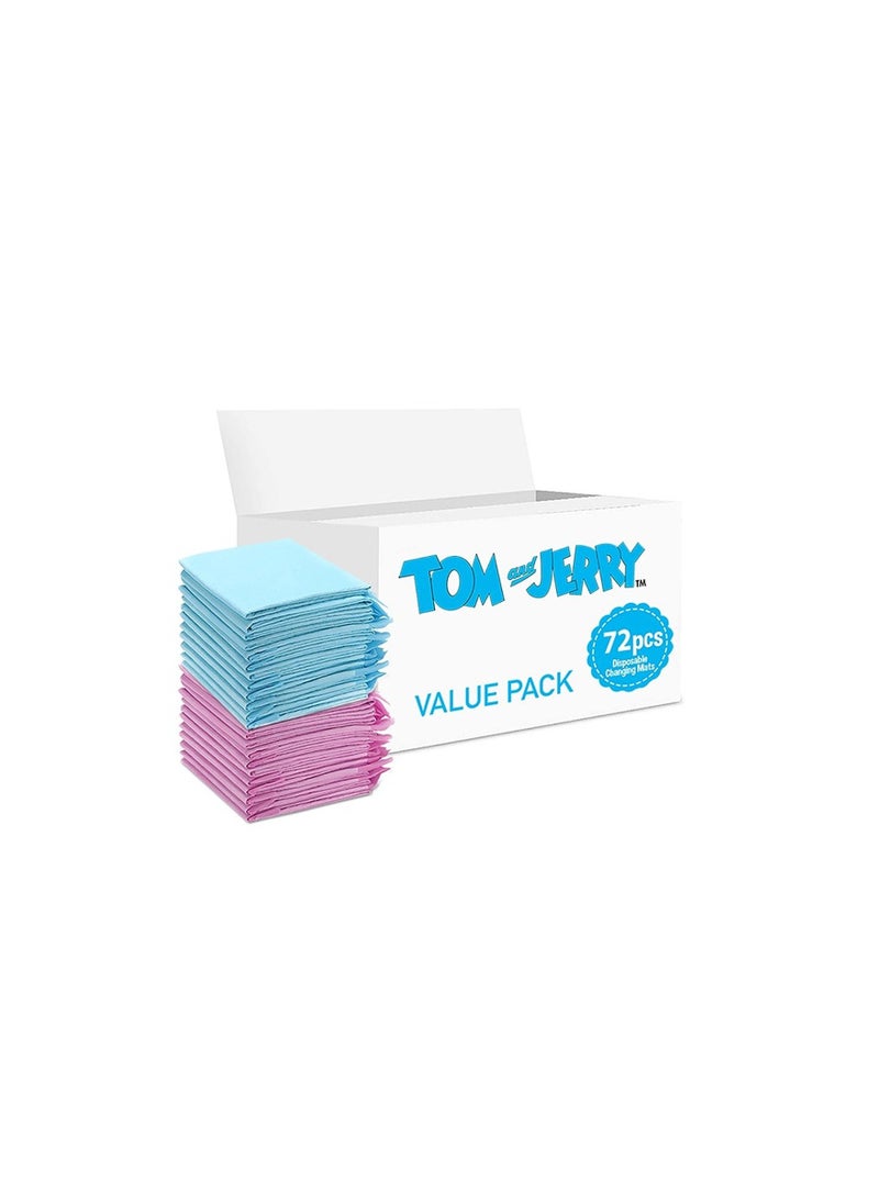 Tom And Jerry Tom And Jerry Disposable Changing Mats 72 Counts  - Image 1