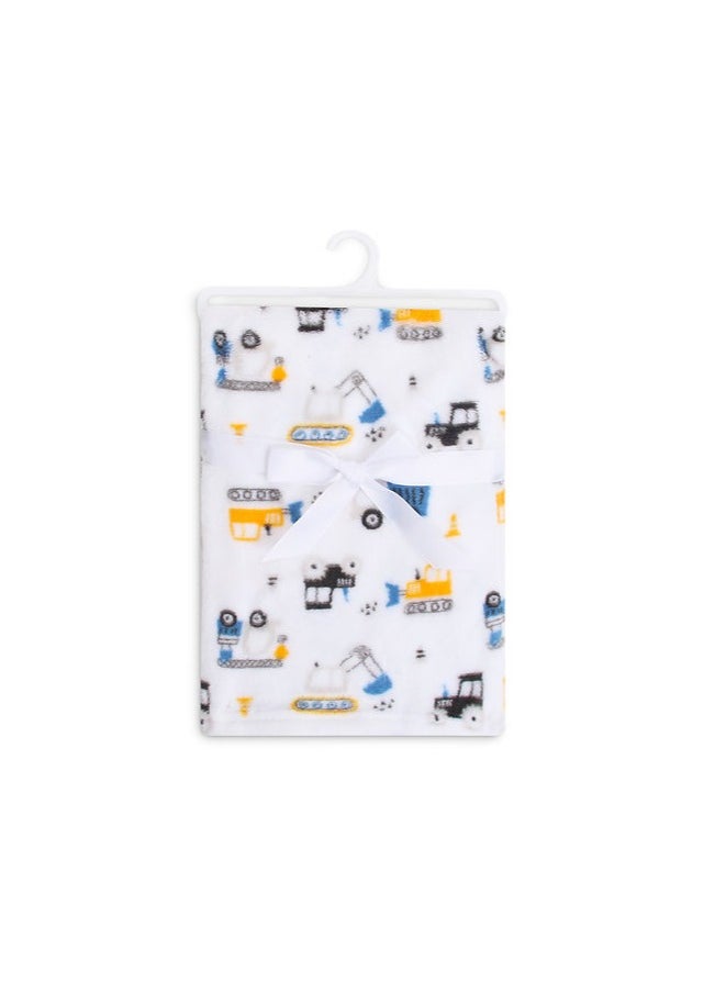 Mothers Choice - Baby Trucks Printed Fleece Blanket (76 x 76 cm) Age- Newborn to 12 Months - Image 1
