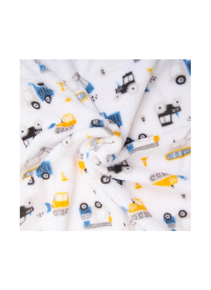 Mothers Choice - Baby Trucks Printed Fleece Blanket (76 x 76 cm) Age- Newborn to 12 Months - Image 1