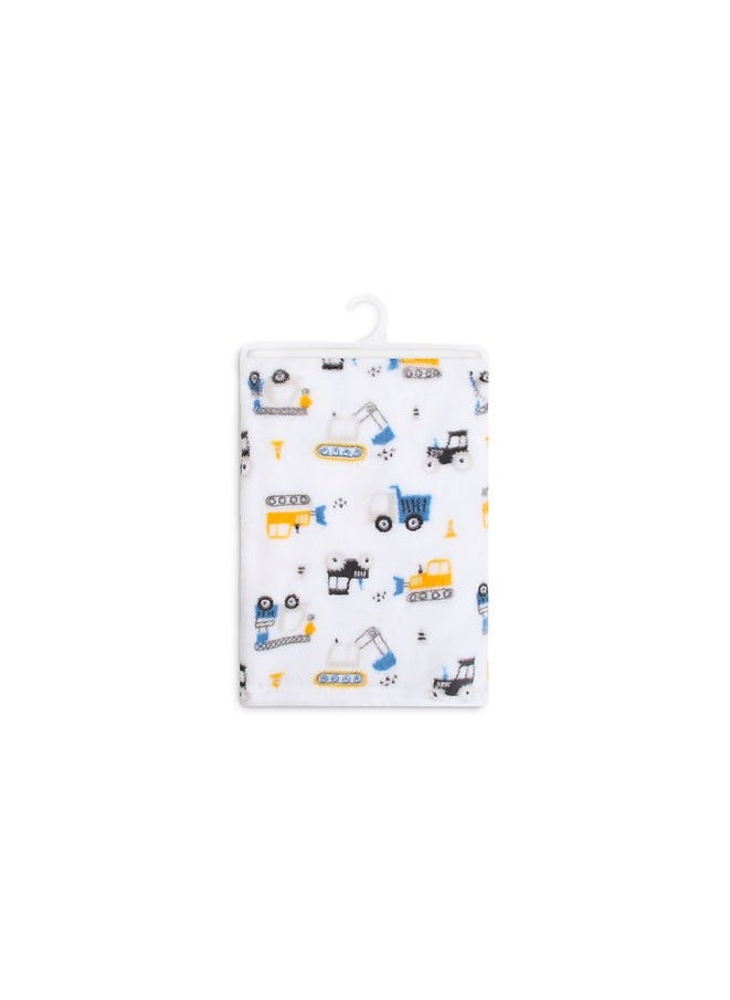 Mothers Choice - Baby Trucks Printed Fleece Blanket (76 x 76 cm) Age- Newborn to 12 Months - Image 1