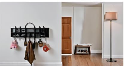 WallMounted Key and Storage Holder MultiFunctional Entryway Organizer with Hooks for Keys Coats and Accessories  - Image 1